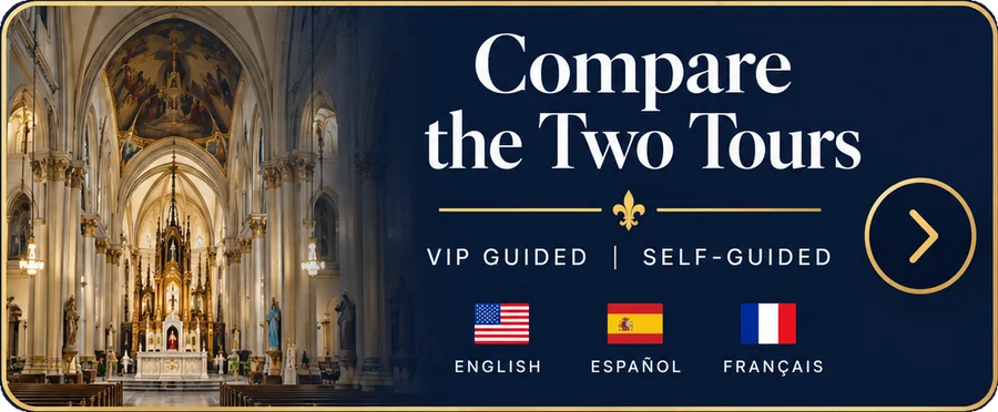 Compare the two tours: VIP guided or self-guided, in English, Spanish and French